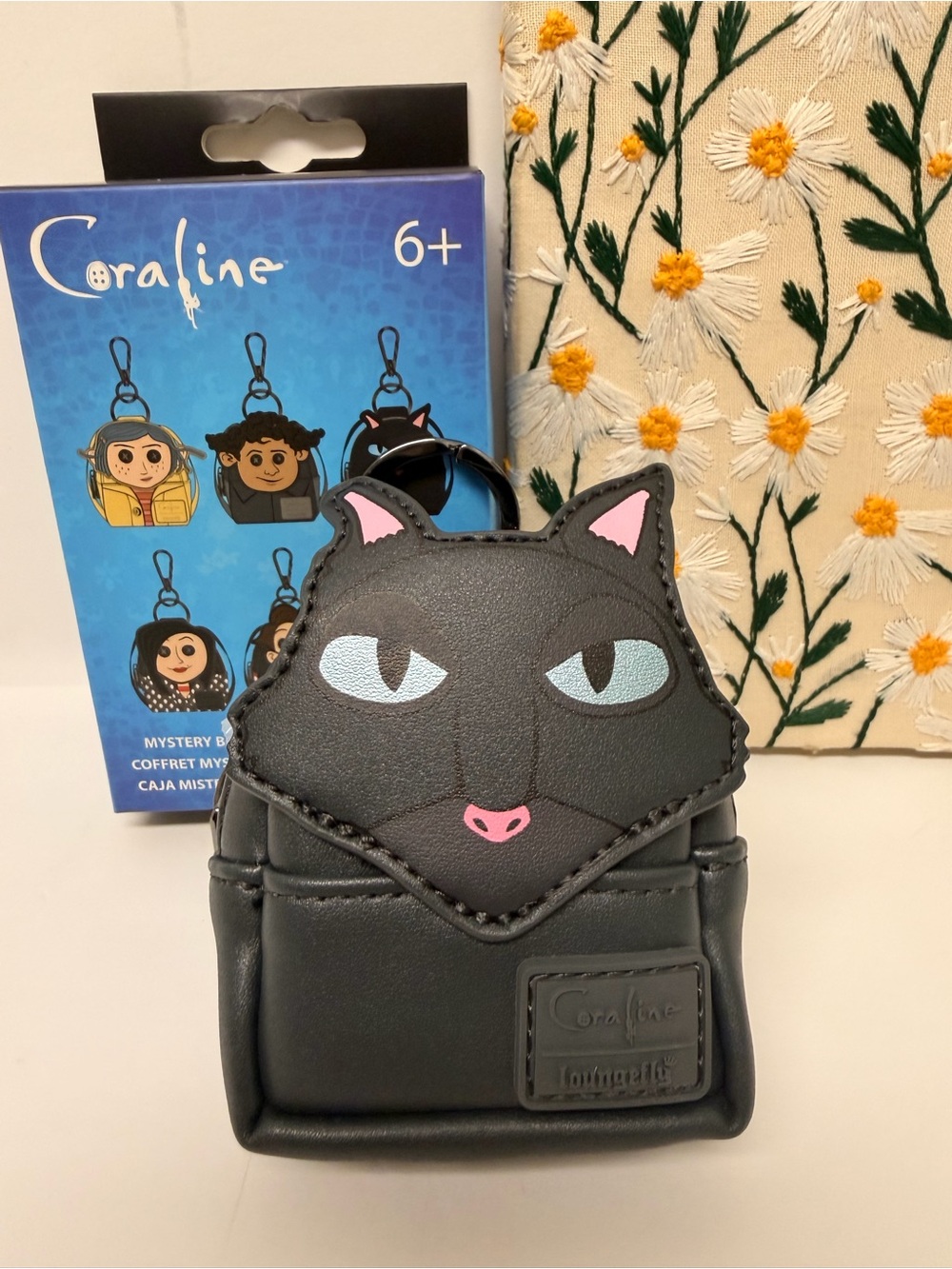 New Loungefly Coraline Coin Purse Bag Charm “Cat”